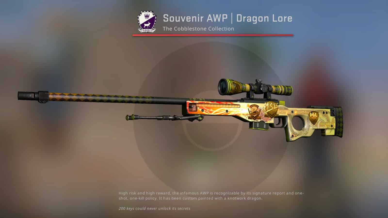Souvenir AWP Dragon Lore в Counter-Strike 2
