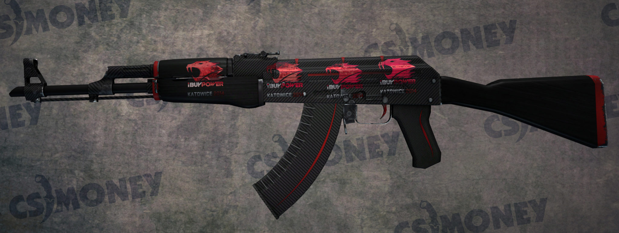 AK-47 Redline с четырьмя стикерами iBUYPOWER в CS2